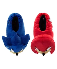 Sonic The Hedgehog Toddler Kids' Slippers Lightweight, Plush, and Warm House Shoes