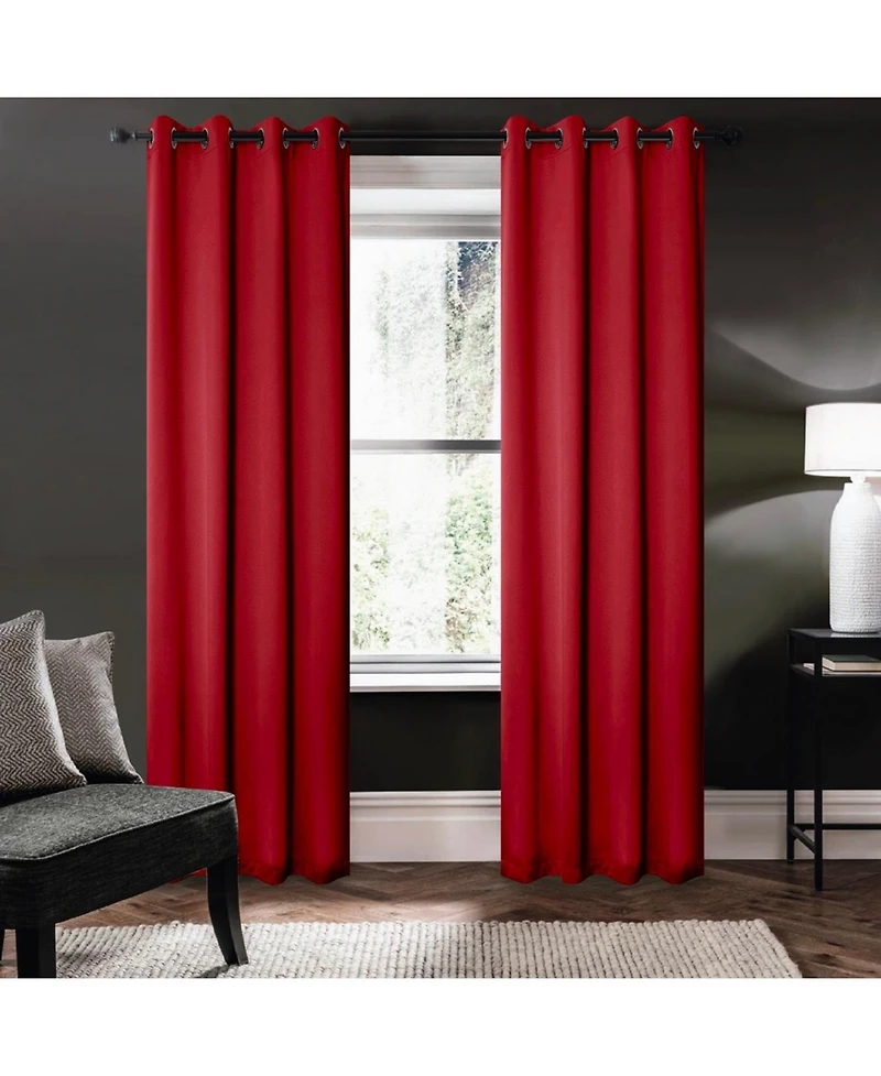 Rt Designers Collection 100% Polyester 250 Gsm Riley Blackout Grommet Panel