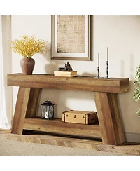 Tribesigns 70.9 Inch Long Console Tables, Farmhouse Entryway Table with Storage