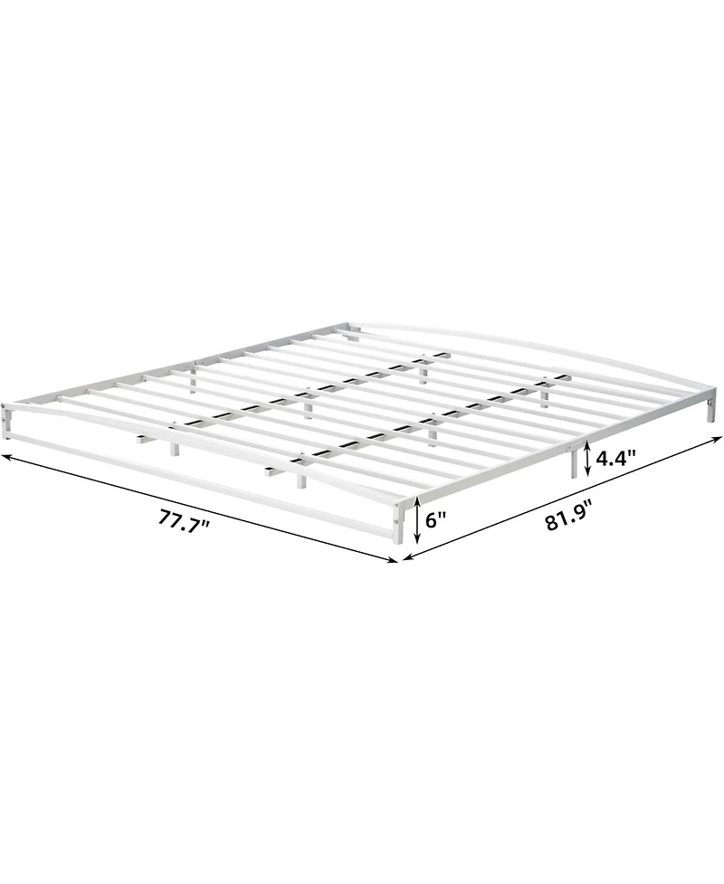 gaomon Low Profile Bed Frame, Heavy Duty Metal Platform Bed Frame, Mattress Foundation with Steel Slat Support, Easy Assembly