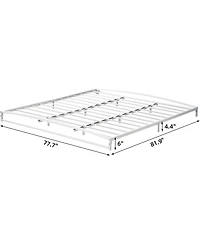 gaomon Low Profile Bed Frame, Heavy Duty Metal Platform Bed Frame, Mattress Foundation with Steel Slat Support, Easy Assembly