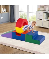 Mecale 5-Piece Kids Climbing Toys with Pu Leather Cover