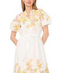Vince Camuto Women's V-Neck Printed Midi Dress