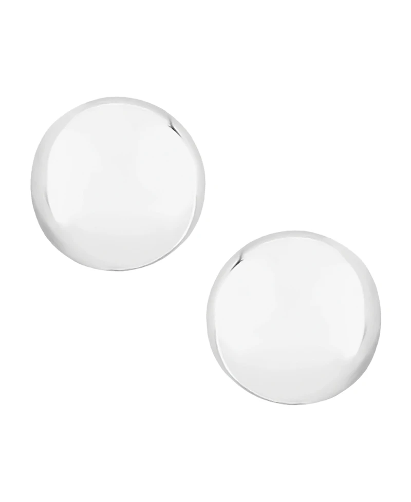 14k Gold Earrings, Flat Ball Stud (5mm)