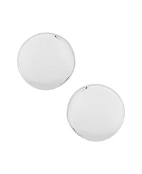 Flat Round Stud Earrings Set 14k Yellow Gold (8mm)