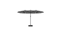 Clihome with Base,Patio Parasol Led Solar