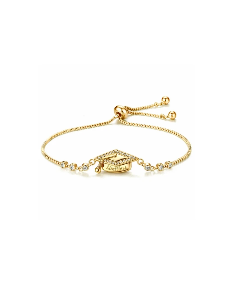 Dloria Limitless Graduation Cap Adjustable Pave Bracelet
