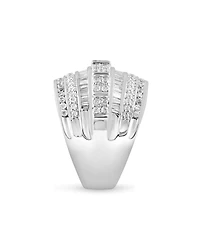 Diamond Wide Band Multi-Row Statement Ring (2 ct. t.w.) Sterling Silver