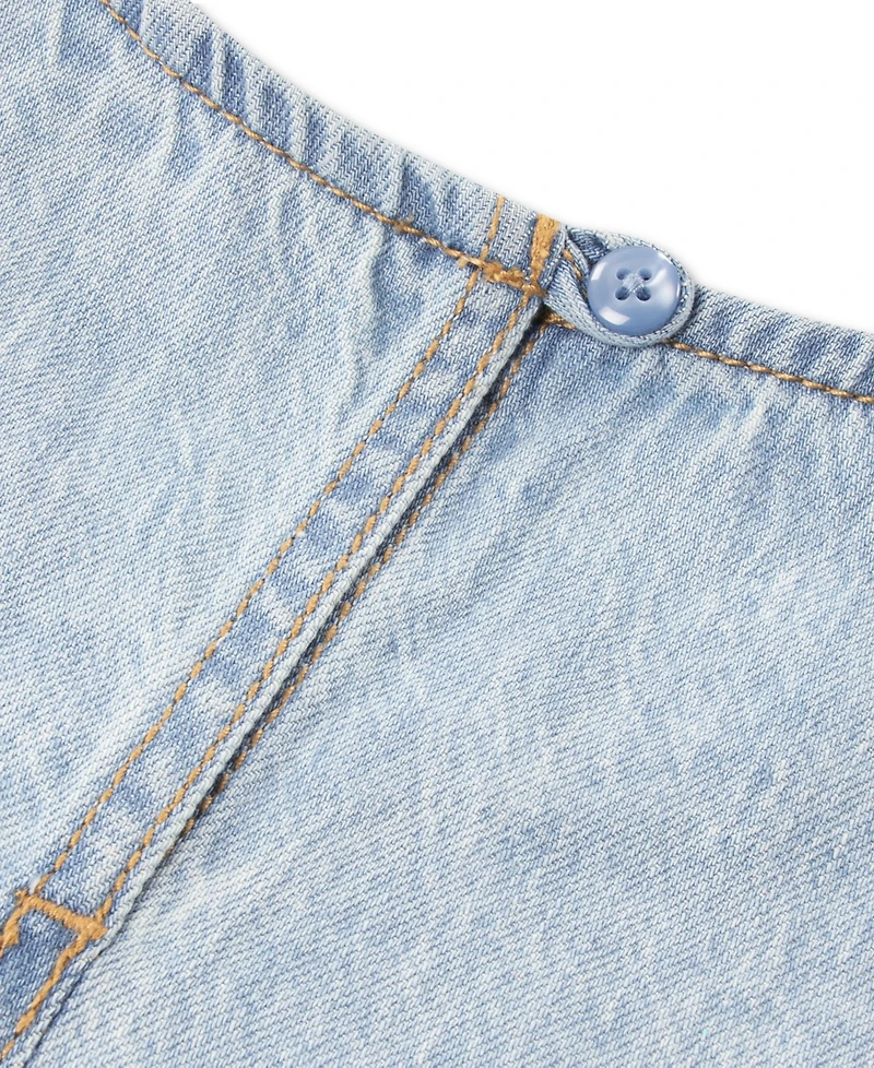 abercrombie kids Baby Girls' Ruffle Top and Denim Pants, 2-Piece Set