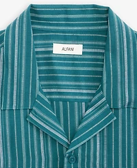Alfani Men's Short-Sleeve Linen-Blend Stripe Shirt, Macy's Exclusive - Barry Yd