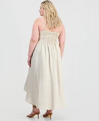 And Now This Trendy Plus Lace-Trim Striped Midi Dress, Macy's Exclusive