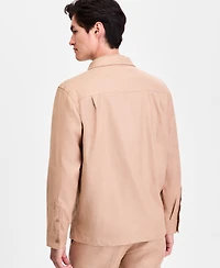 Alfani Men's Long-Sleeve Linen- Blend Tech Shirt Jacket, Macy's Exclusive
