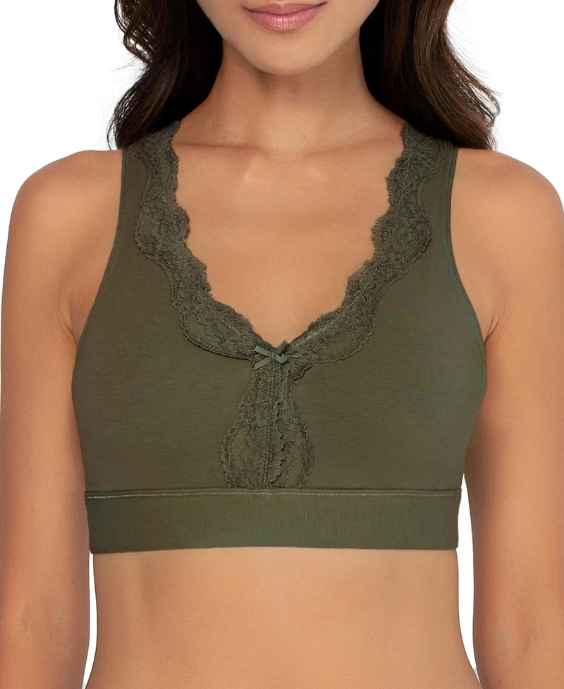 Fruit of the Loom Women's Full Coverage Wireless Cotton Bralette
