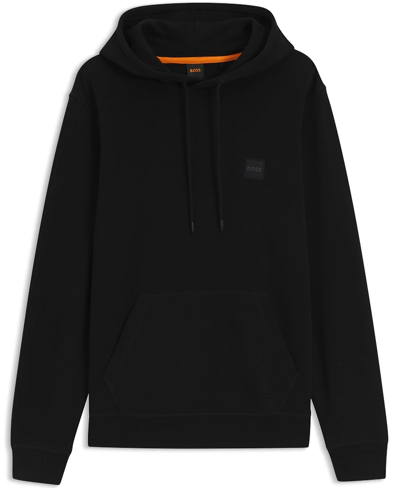 Boss by Hugo Men's Regular-Fit Cotton Terry Logo Patch Hoodie