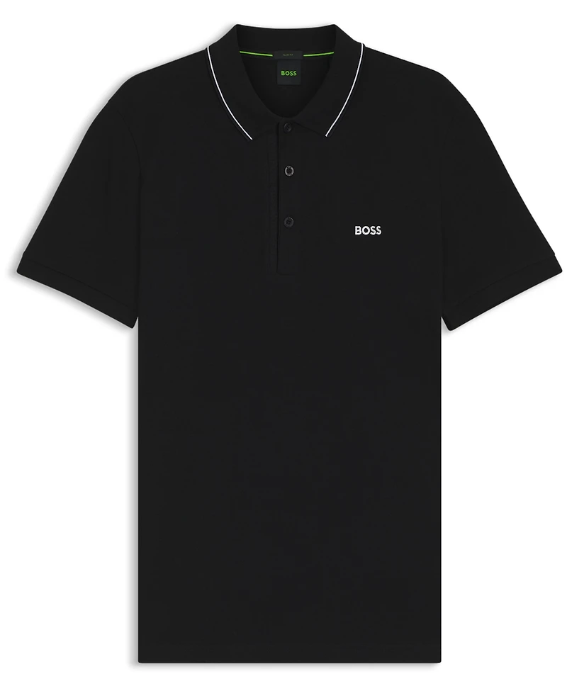 Boss by Hugo Men's Tonal Logo Slim-Fit Polo Shirt