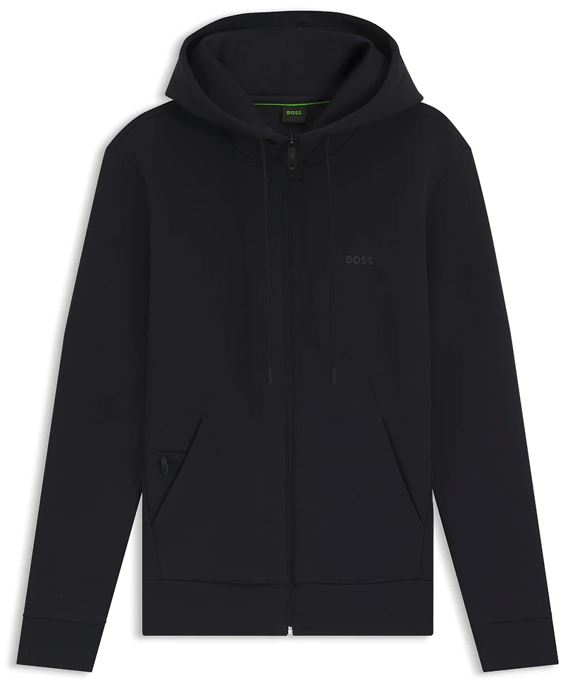 Boss by Hugo Men's Logo Print Zip-Up Hoodie