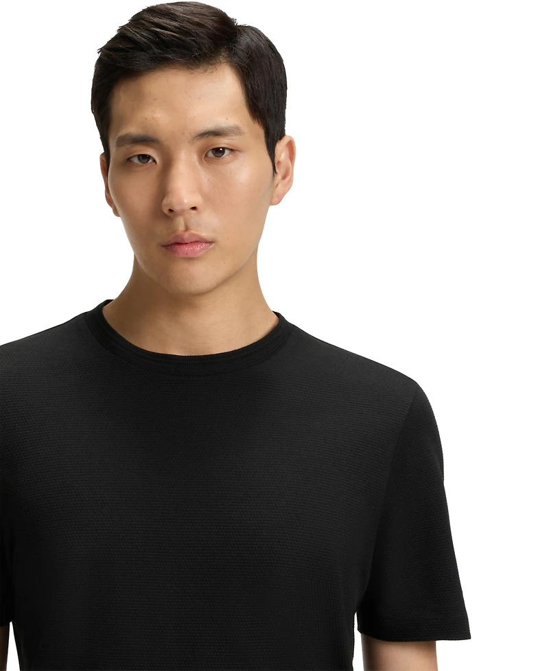 Boss by Hugo Men's Bubble-Jacquard Structure T-shirt