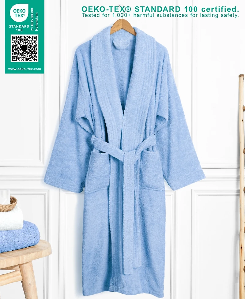 American Soft Linen Lightweight Plush Shawl Collar Bathrobes