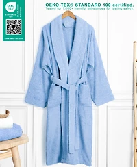 American Soft Linen Lightweight Plush Shawl Collar Bathrobes