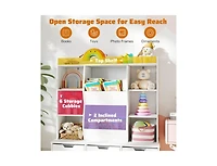 Slickblue 47 Kids Bookcase and Toy Storage Organizer Cabinet