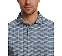 Pga Tour Men's Micro Print Golf Polo Shirt