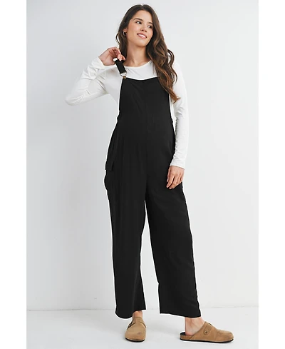 Hello Miz Maternity Straight Leg Adjustable Overalls