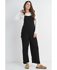 Hello Miz Maternity Straight Leg Adjustable Overalls