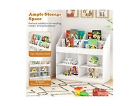 Slickblue Kids 3-Tier Bookshelf with Display Rack and Toy Storage