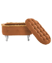 Rainsken Upholstered Storage Fringe Bench Ottoman Furniture