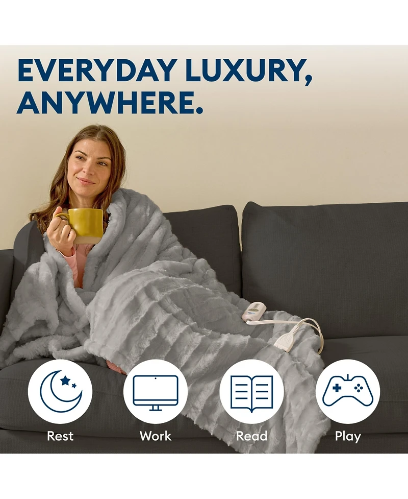 Therapedic 50" x 70" Mink Luxe Heated Blanket