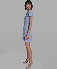 Karl Lagerfeld Paris Women's Short-Sleeve Short Dress