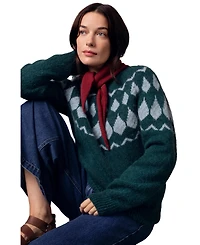 Celtic & Co. Women's Lofty Diamond Yoke Sweater