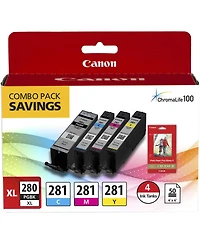 Canon Pgi-280 Xl / Cli-281 4 Color Pack for Select Pixma Tr, Ts Series Printers