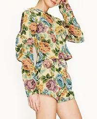 Line & Dot Women's Cambria Floral Zipper-Front Jacket