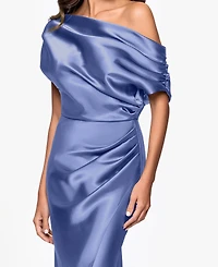 Betsy & Adam Women's Off-The-Shoulder Long Dress