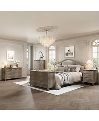 gaomon 6 Drawer Wide Dresser Modern Wood Storage Organizer