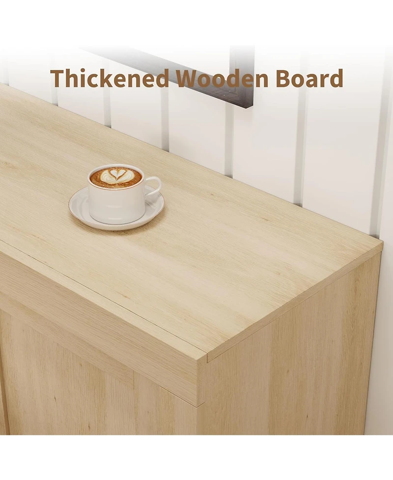 gaomon 35.4" Sideboard Buffet Cabinet with 2 Doors, Farmhouse Modern Coffee Bar Credenza