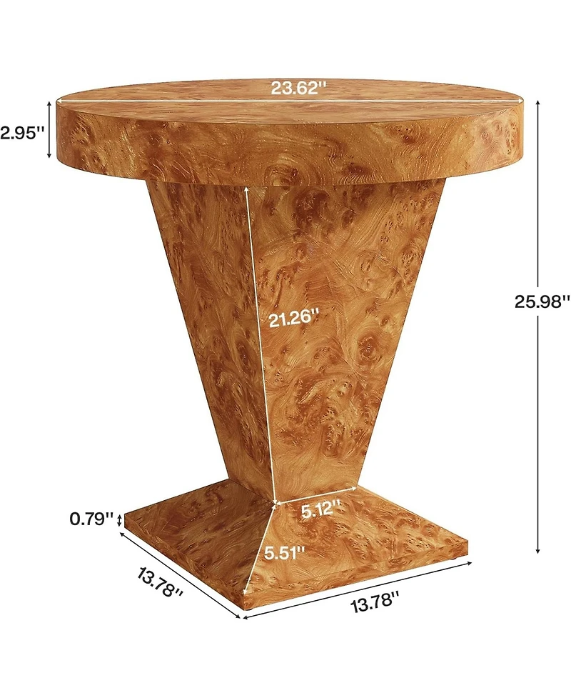 Tribesigns Round Side Table, Modern Accent Furniture for Living Room
