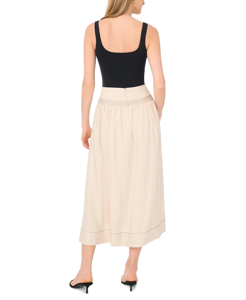 Vince Camuto Women's Trapunto Toke Midi Skirt