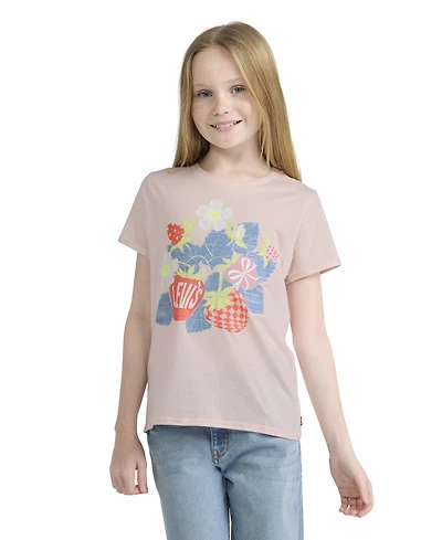 Levi's Girls' 7-16 Strawberries Graphic Pull-On Top