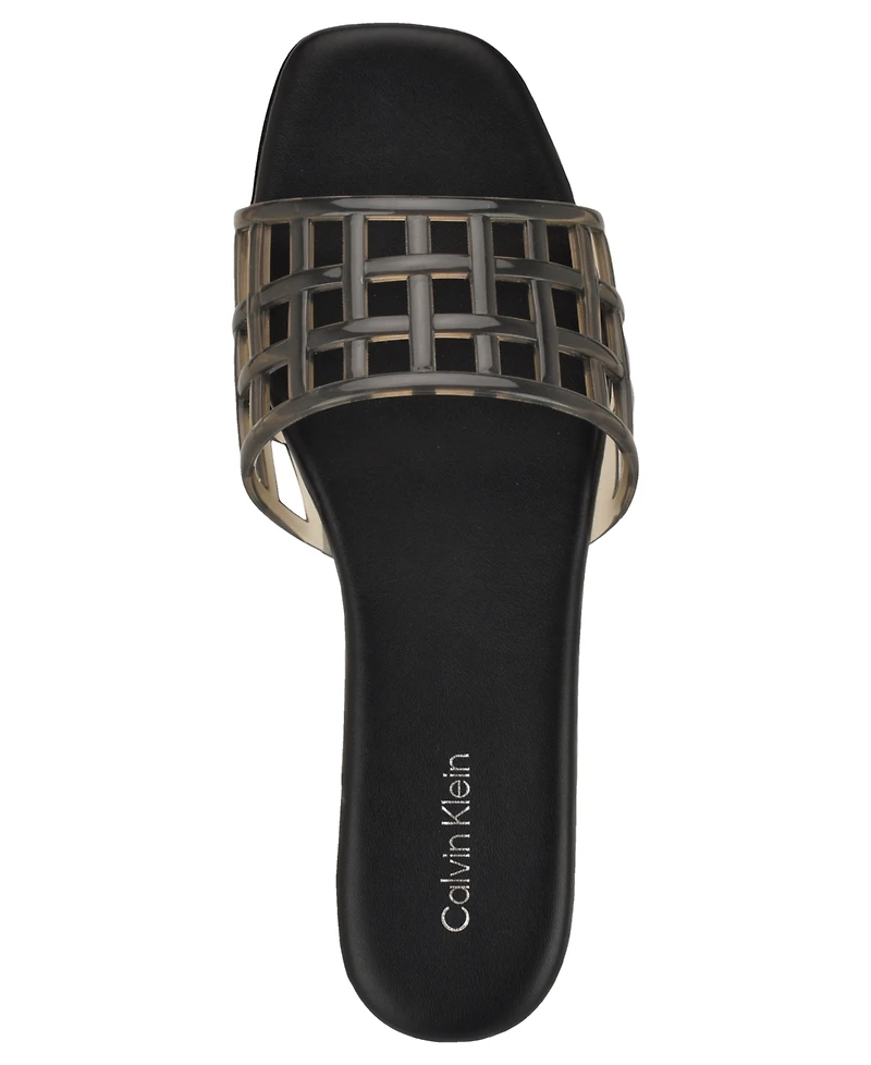Calvin Klein Women's Yelena Jelly Flat Slide Sandals