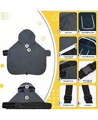 Aronkl Waterproof Windproof Dog Rain Jacket with Hood for Active Breeds