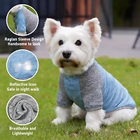 Aronkl 2-Pack Lightweight Athletic Dog T-Shirt with Reflective Label for Outdoor Use