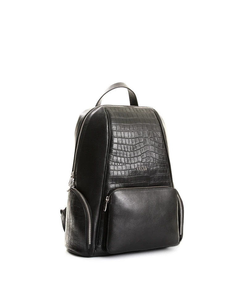 Velez Embossed Leather Backpack