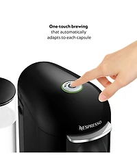 Nespresso Vertuo Plus Deluxe Coffee and Espresso Machine by Breville, Black with Aeroccino Milk Frother
