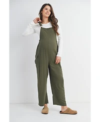 Hello Miz Maternity Straight Leg Adjustable Overalls