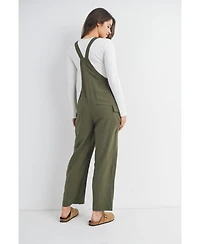 Hello Miz Maternity Straight Leg Adjustable Overalls