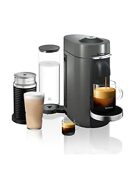 Nespresso Vertuo Plus Deluxe Coffee and Espresso Machine by De'Longhi, Titan with Aeroccino Milk Frother