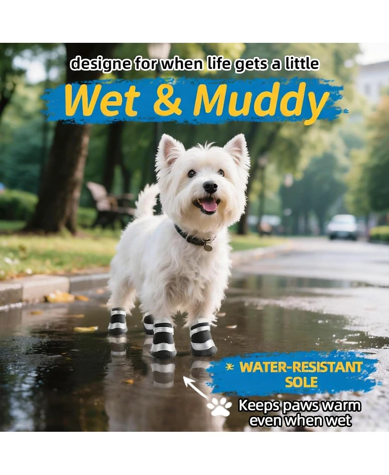 Aronkl Anti-slip Breathable Dog Boots for Small Puppies - Paw Protection Hot Pavement and Snow