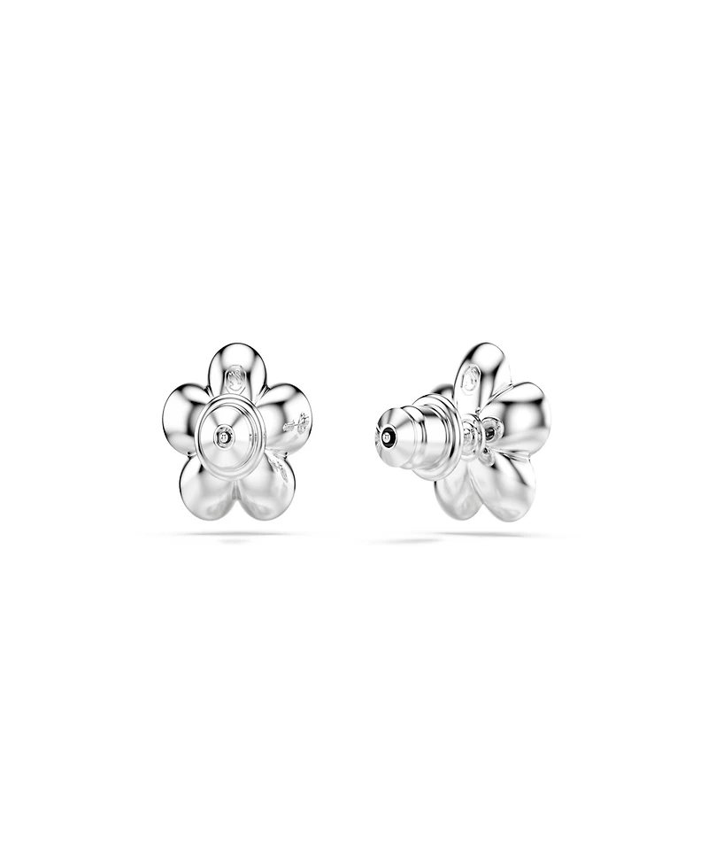 Swarovski x Ariana Grande Rhodium Plated Mother of Pearl Flower Stud Earrings